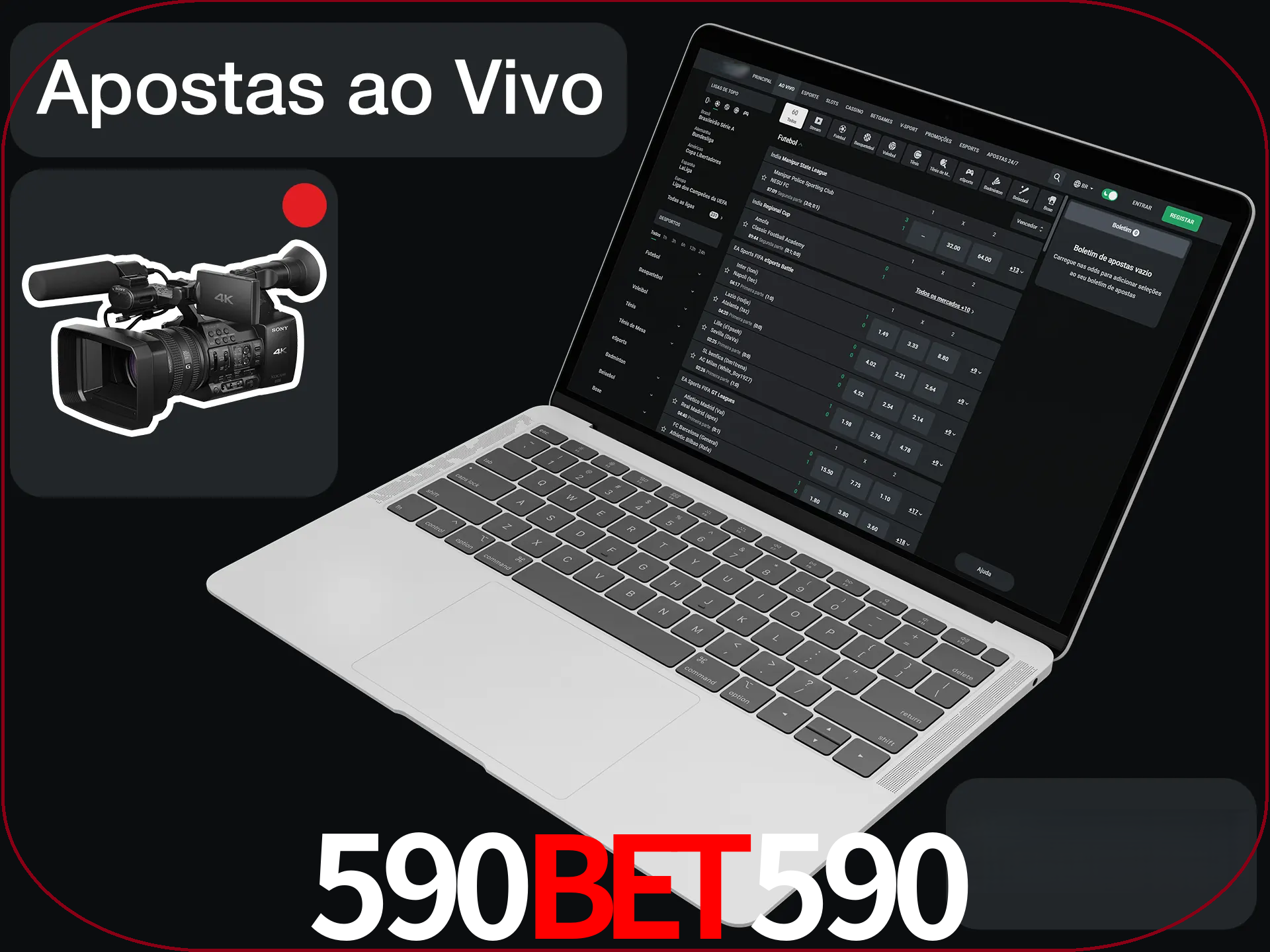 Aposte em formato ao vivo em nosso site.